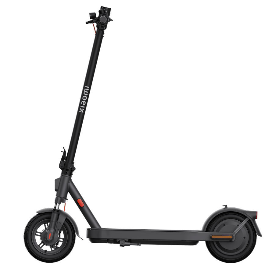 Black Xiaomi electric scooter shown from the side